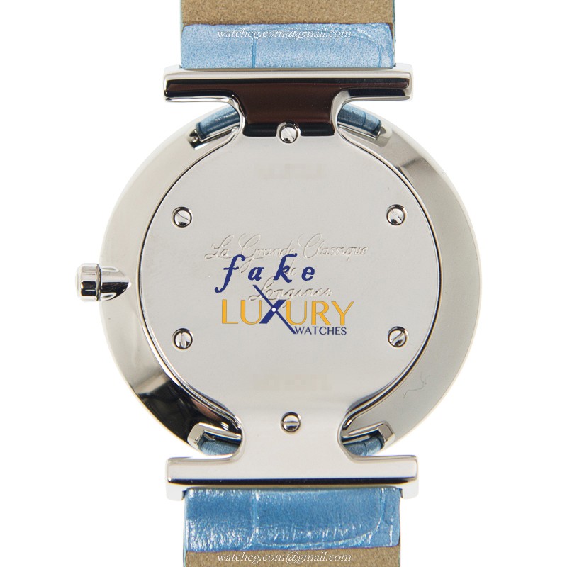 Longines La Grande L4.512.4.03.2 Quartz White Mother of Pearl Dial Light Blue Strap Replica Watch - Image 3