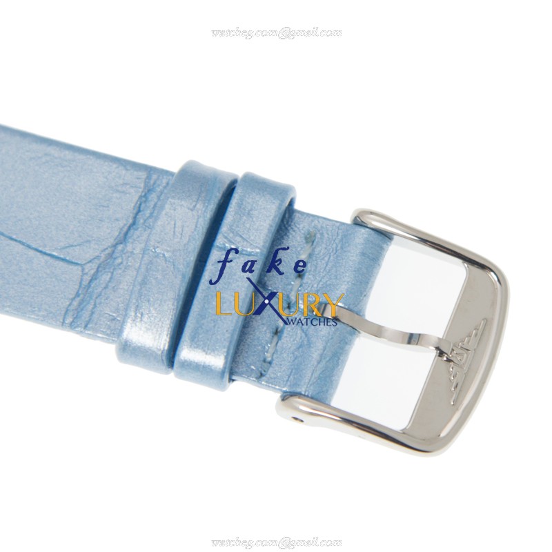 Longines La Grande L4.512.4.03.2 Quartz White Mother of Pearl Dial Light Blue Strap Replica Watch - Image 4
