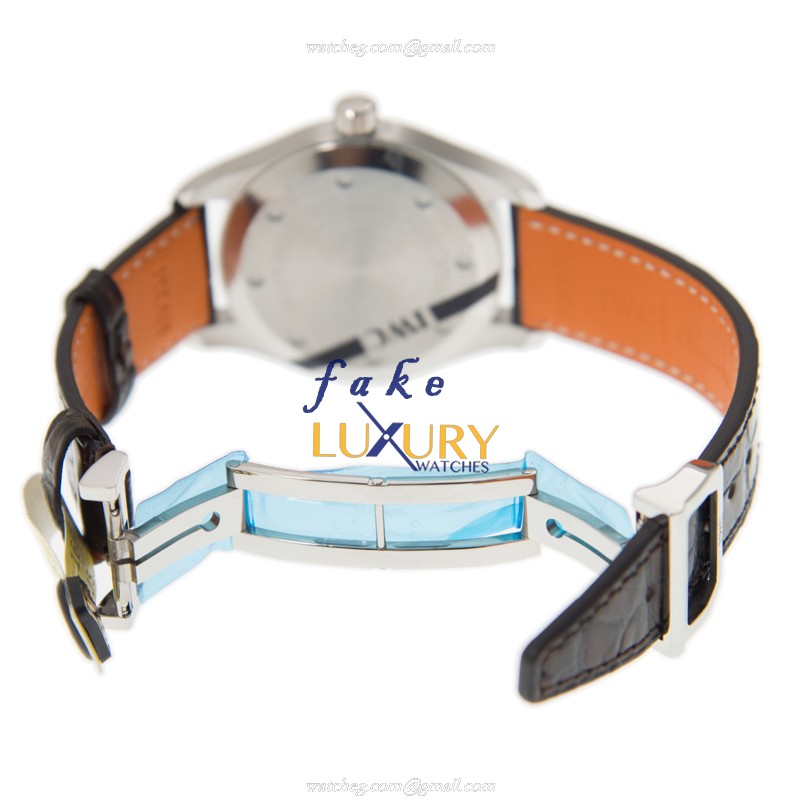 IWC IW324001 PILOTS Automatic Stainless Steel Gray Dial Brown Alligator Replica Watch - Image 5