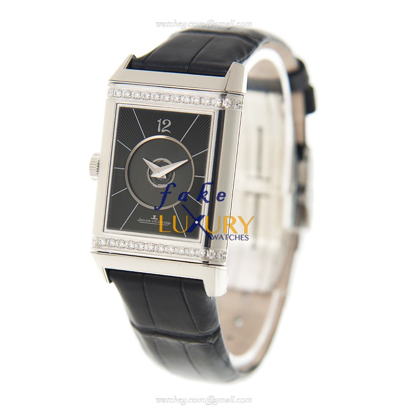 Jaeger-Lecoultre Q2578420 REVERSO Automatic Stainless Steel & Diamond Replica Watch | Alligator - Image 3