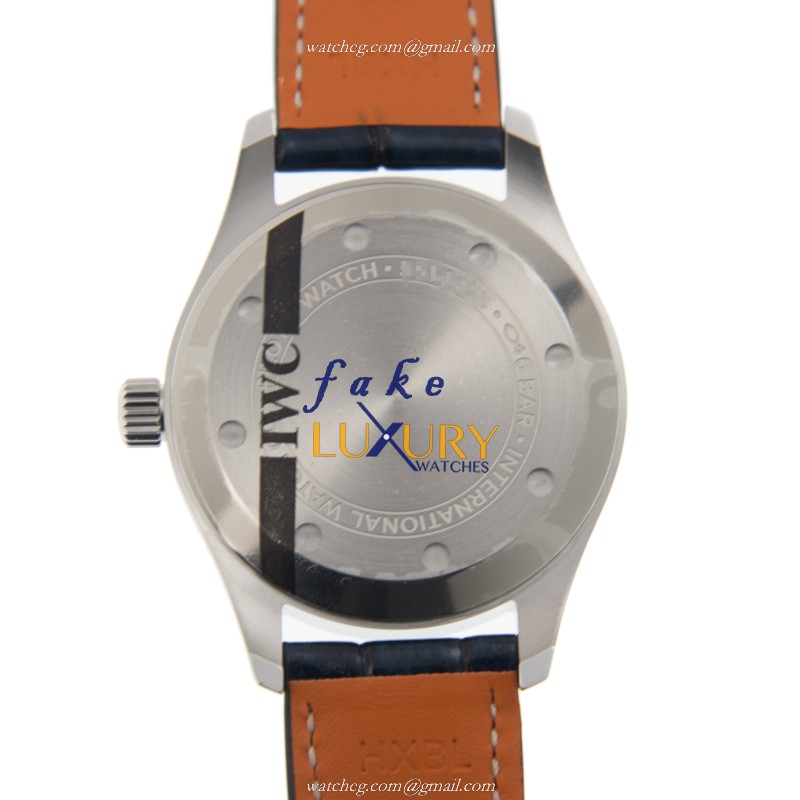 IWC IW324008 PILOTS Automatic - Replica Watch - Blue Dial - Blue Alligator Strap - Steel Case - Image 3