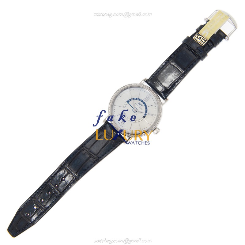 IWC IW459101 Portofino - Replica Watch - Automatic - White Dial - Blue Alligator Strap - Image 2