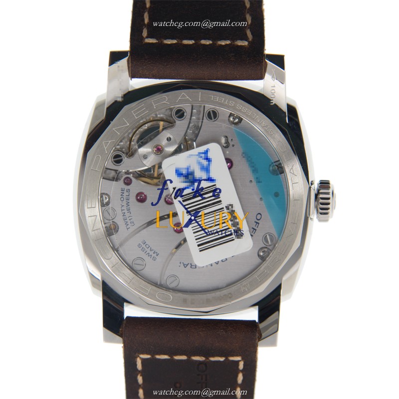 Panerai PAM00662 Radiomir Replica Watch, Brown Dial, Steel Case, Manual Wind, 47mm - Image 3