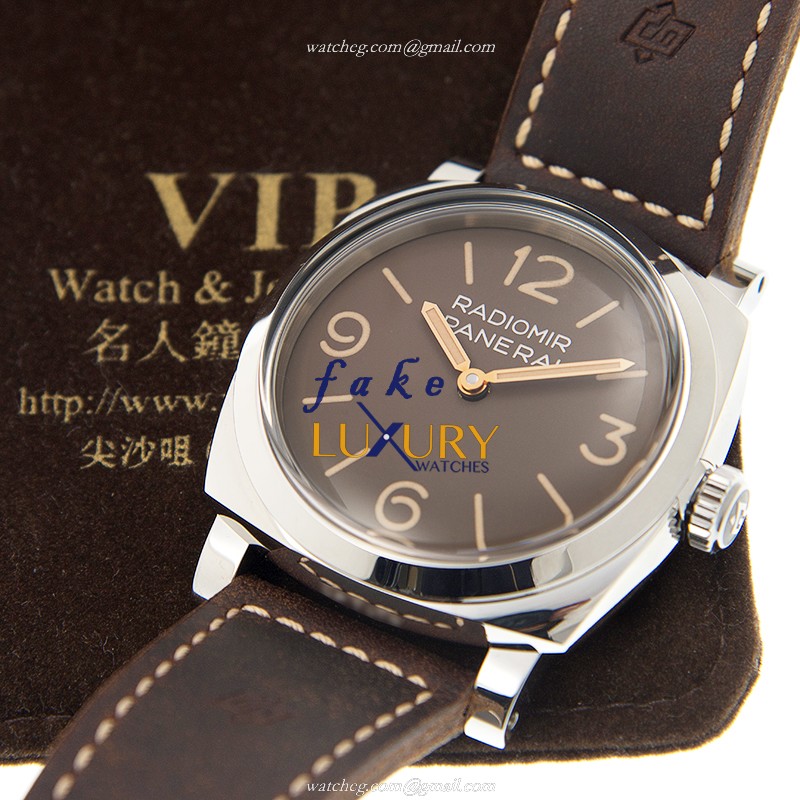 Panerai PAM00662 Radiomir Replica Watch, Brown Dial, Steel Case, Manual Wind, 47mm - Image 5