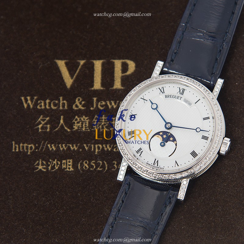 Breguet 9088BB/52/964/DD0D Classic Replica Watch, Automatic Movement, Silver Dial, 18kt White Gold - Image 5