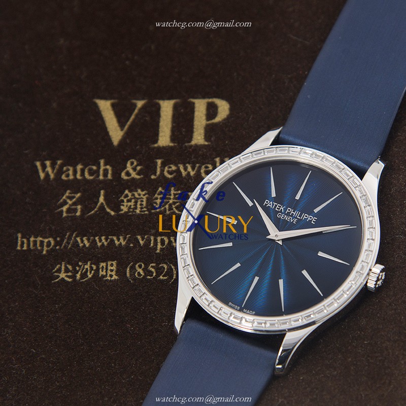 Patek Philippe Calatrava 4897/300G-001 | 18kt White Gold Diamond | Manual Wind | Replica Watch - Image 5