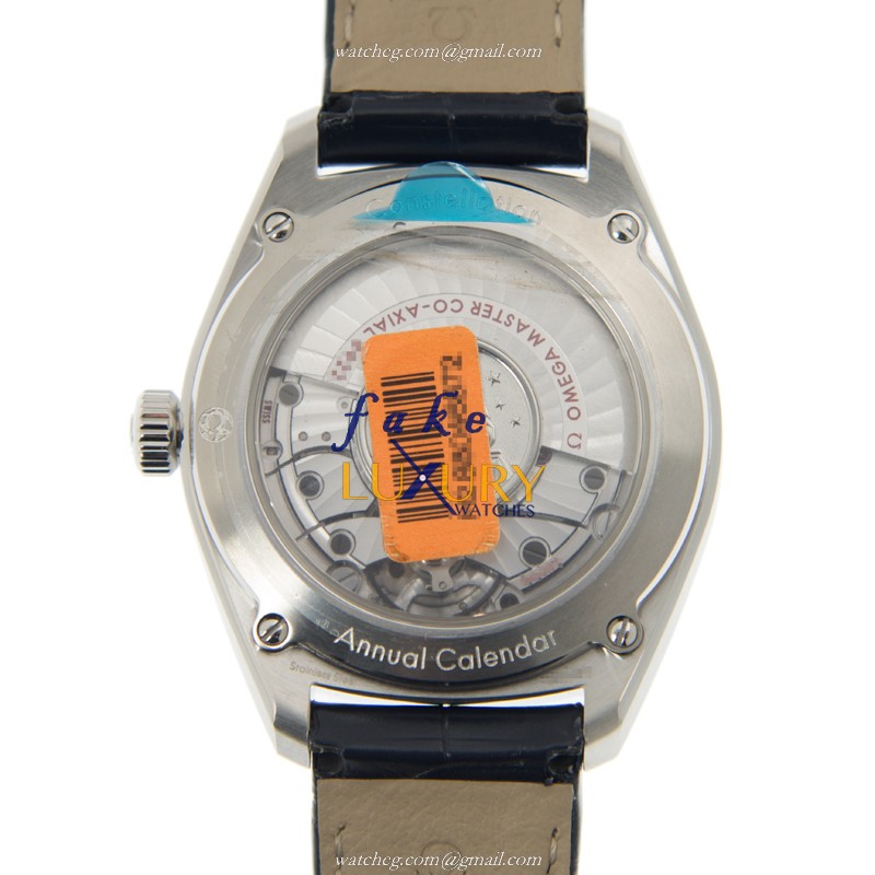 Omega Constellation 130.33.41.22.06.001 Replica Watch, Automatic, Gray Dial, Steel Case, Blue - Image 3