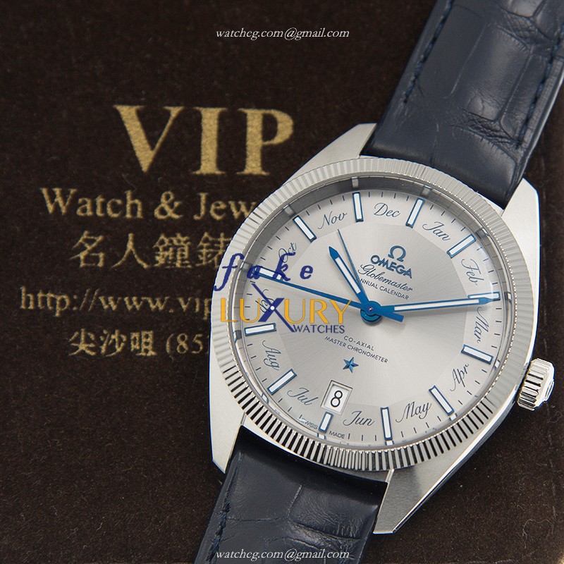 Omega Constellation 130.33.41.22.06.001 Replica Watch, Automatic, Gray Dial, Steel Case, Blue - Image 5