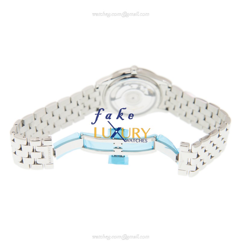 Longines L4.774.4.12.6 FLAGSHIP - Automatic Stainless Steel Replica Watch - White Dial - Silver - Image 5