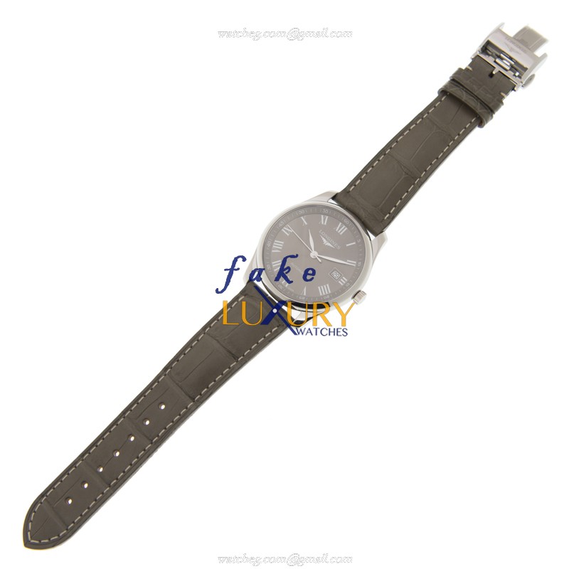 Longines L2.793.4.71.3 MASTER Automatic Brown Dial Alligator Strap Steel Replica Watch - Image 2