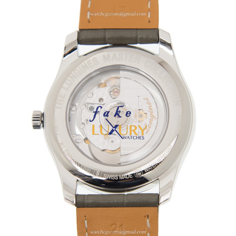 Longines L2.793.4.71.3 MASTER Automatic Brown Dial Alligator Strap Steel Replica Watch - Image 3