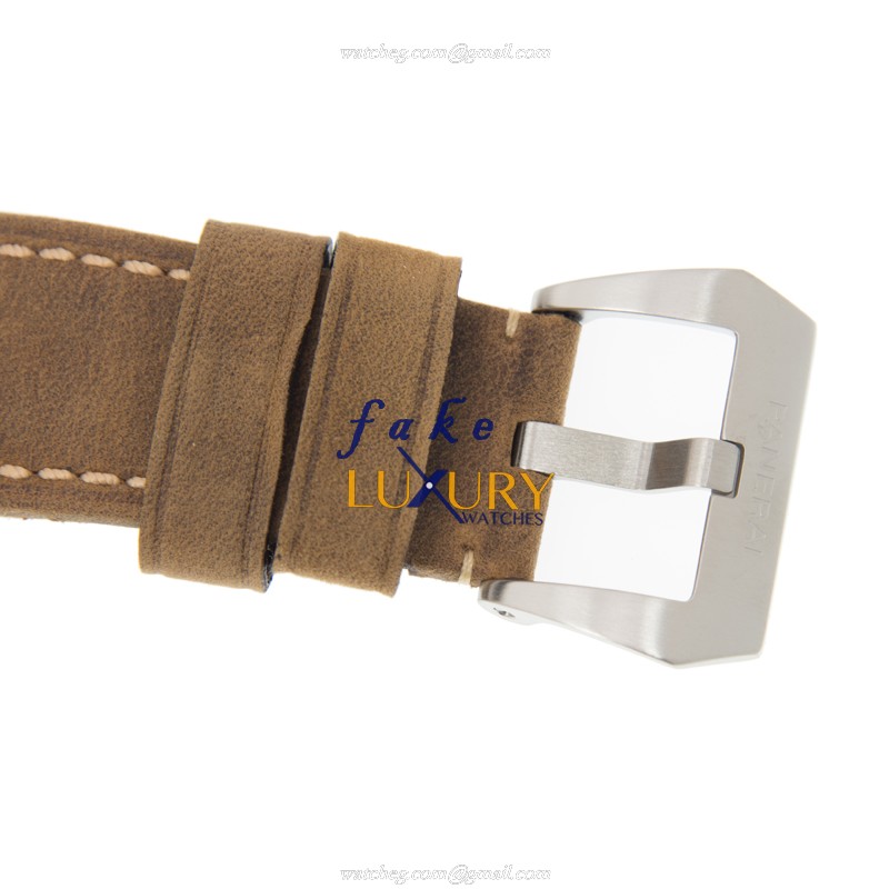 Panerai Luminor PAM00423 Manual Wind Stainless Steel Brown Cowhide Strap Replica Watch - Image 4
