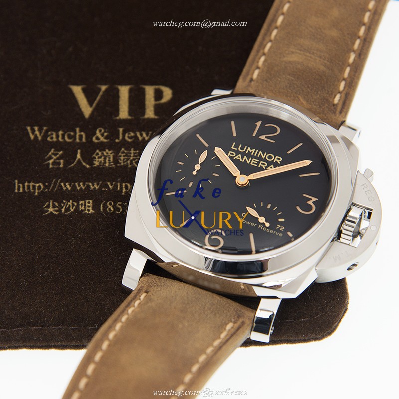 Panerai Luminor PAM00423 Manual Wind Stainless Steel Brown Cowhide Strap Replica Watch - Image 5