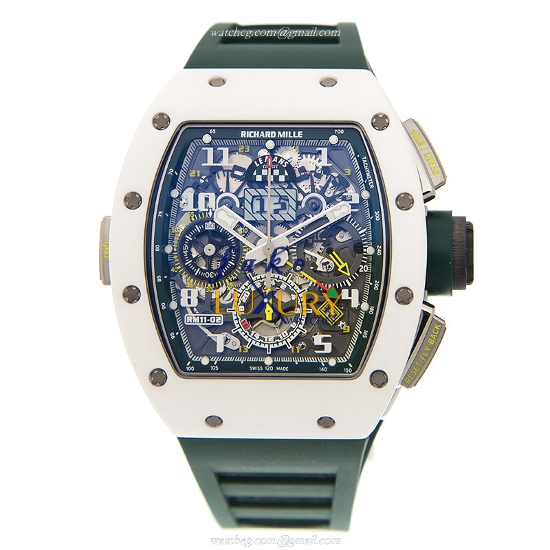 Richard Mille RM11-02 CA-ATZ Automatic Ceramic Black Dial Replica Watch - Image 2