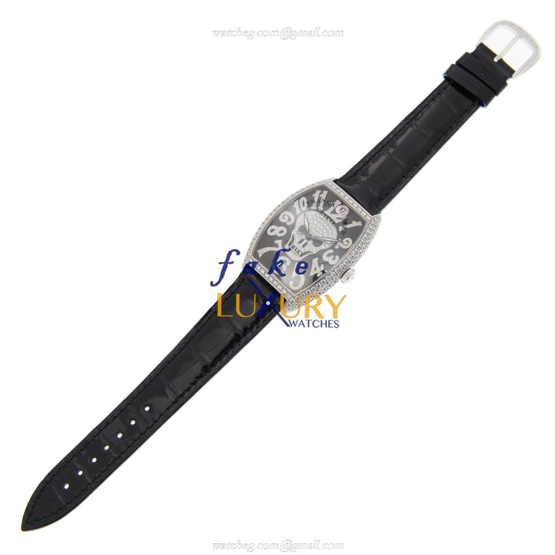 Franck Muller 6850 SC GOTH NBR D CD OG Replica Watch, Automatic Movement, 18kt White Gold & Diamond - Image 2