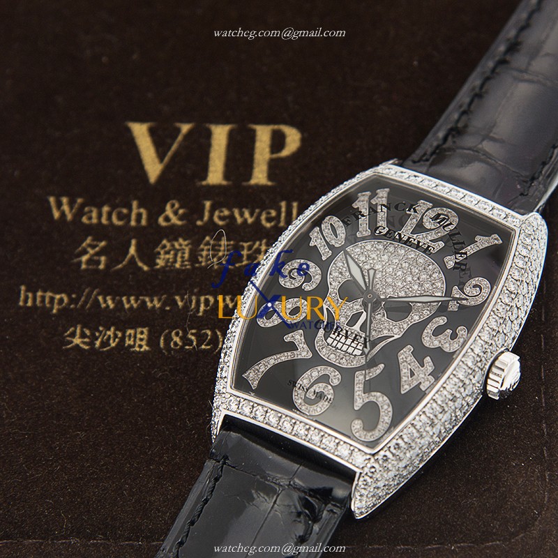 Franck Muller 6850 SC GOTH NBR D CD OG Replica Watch, Automatic Movement, 18kt White Gold & Diamond - Image 5