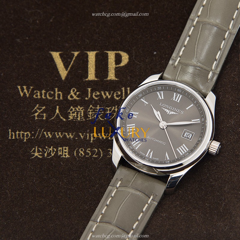 Longines L2.257.4.71.3 Master Replica Watch, Automatic Movement, Brown Dial, Alligator Strap - Image 5