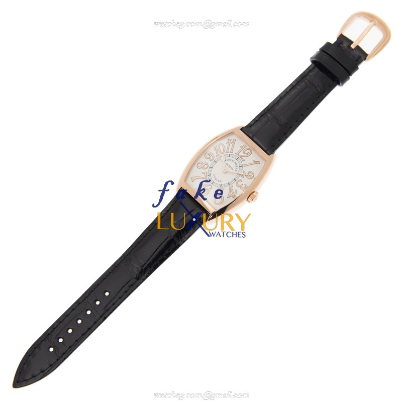 Franck Muller 7502 QZ REL 5N Cintree Curvex Replica Watch, Quartz Movement, 18kt Rose Gold Case - Image 2