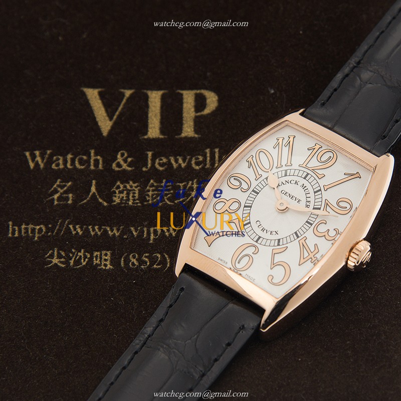 Franck Muller 7502 QZ REL 5N Cintree Curvex Replica Watch, Quartz Movement, 18kt Rose Gold Case - Image 5
