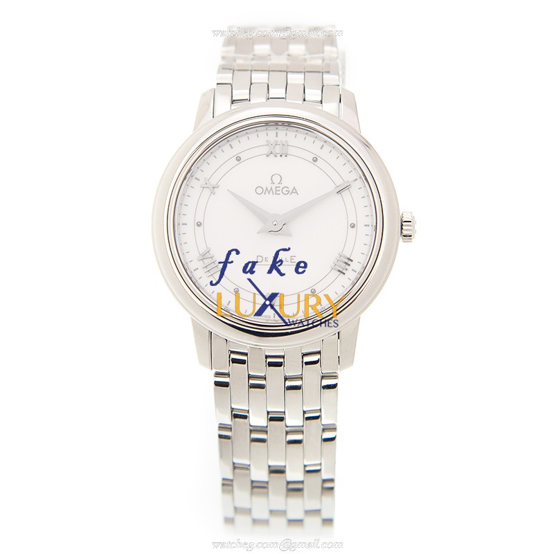 Omega 424.10.27.60.04.001 DE VILLE Quartz - White Dial - Stainless Steel Case - Replica Watch - Image 2