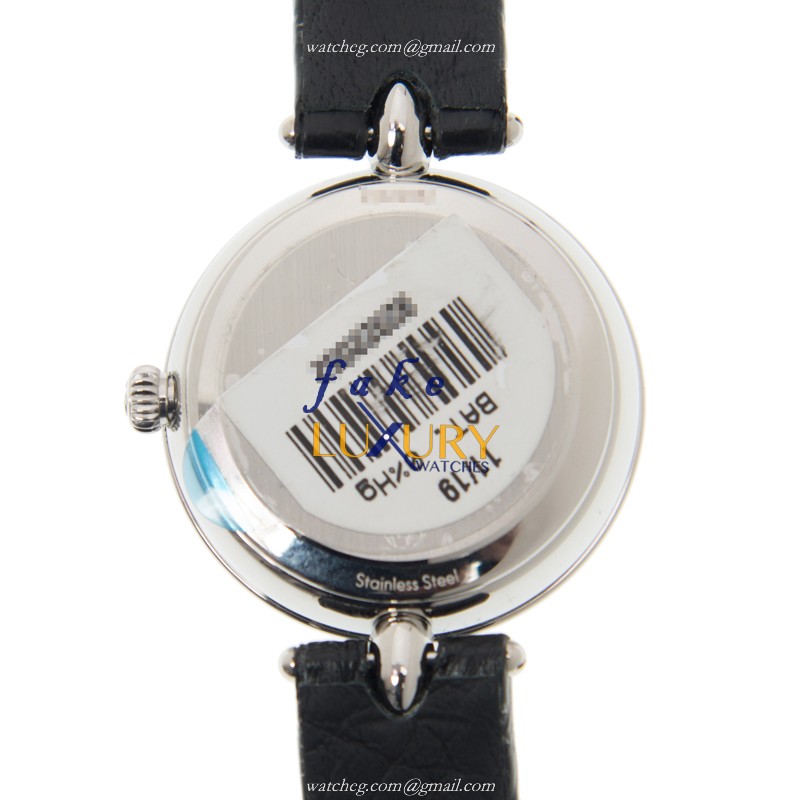 Omega 424.13.27.60.51.001 DE VILLE Quartz Steel Case Replica Watch, Black Dial, Leather Strap - Image 3