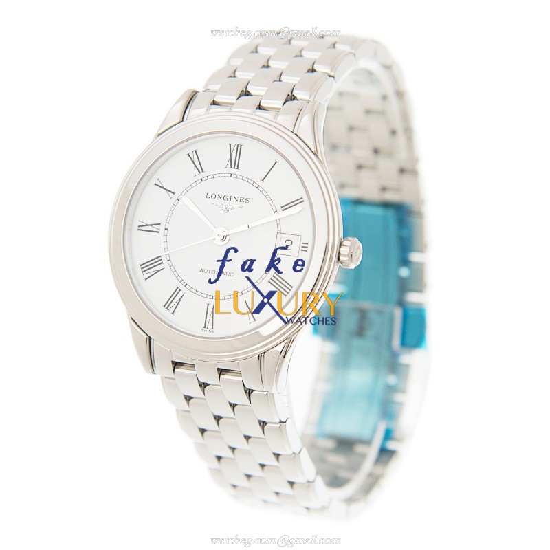 Longines L4.774.4.21.6 Flagship Replica Watch - Automatic Movement, Stainless Steel Case, White - Image 3