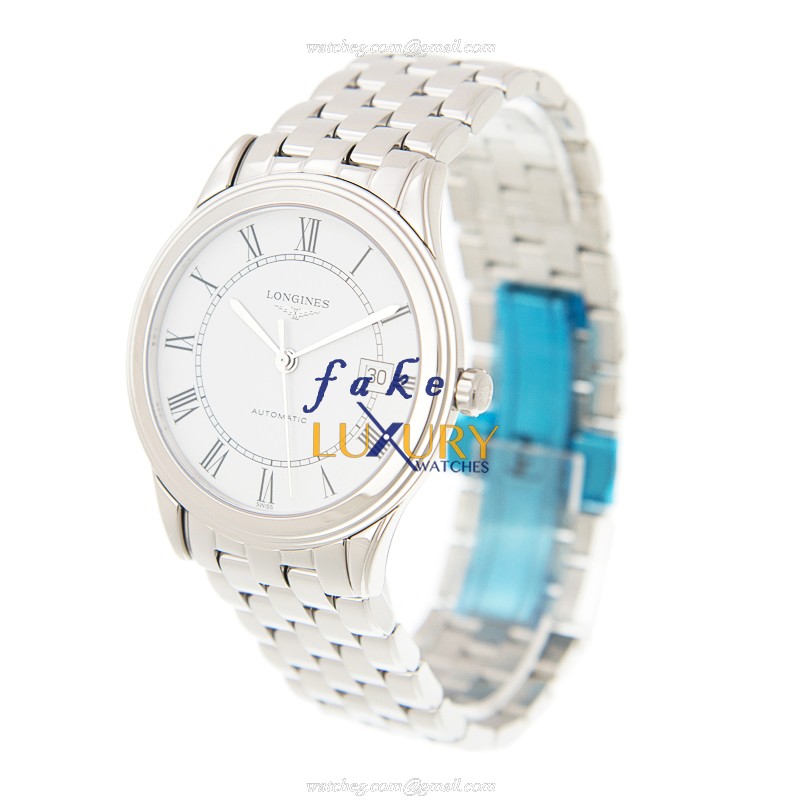 Longines L4.874.4.21.6 Flagship Replica Watch, White Dial Automatic, Steel Bracelet - Image 3