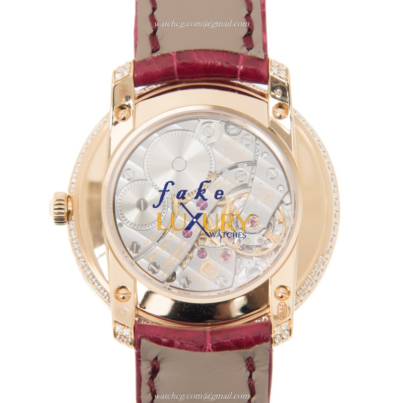 Patek Philippe 4968/400R-001 Replica Watch, Manual Wind, Silver Dial, 18kt Rose Gold & Diamonds Case - Image 3
