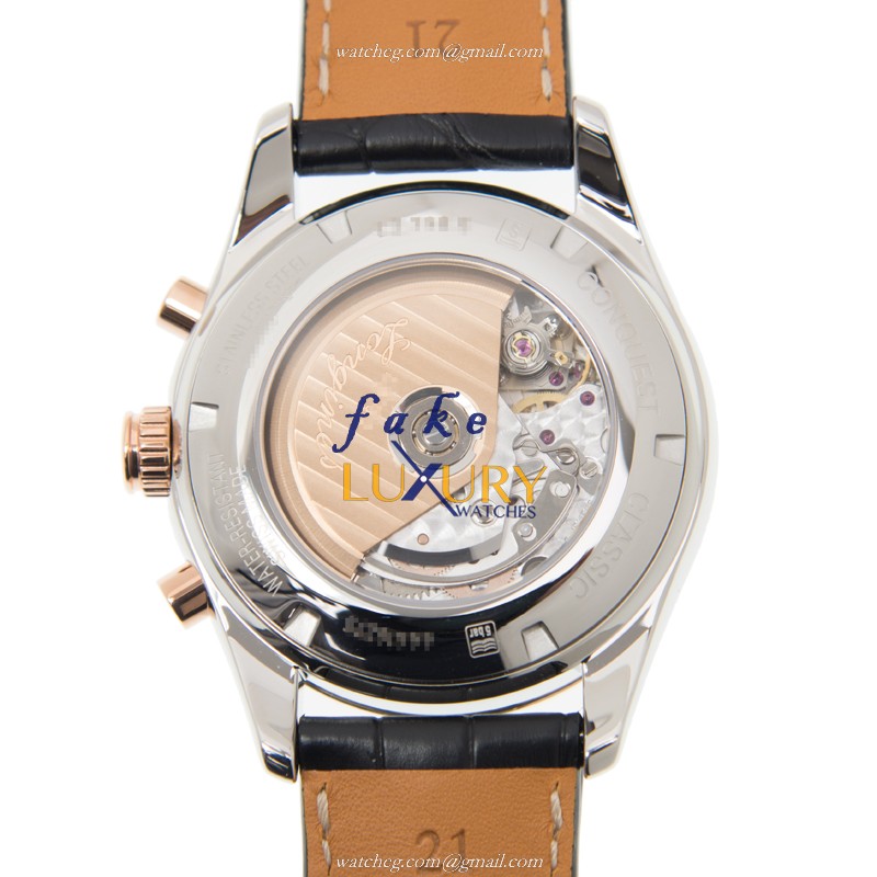 Longines Conquest L2.798.5.52.3 Replica Watch, Automatic Movement, Black Dial, Rose Gold & Steel - Image 3
