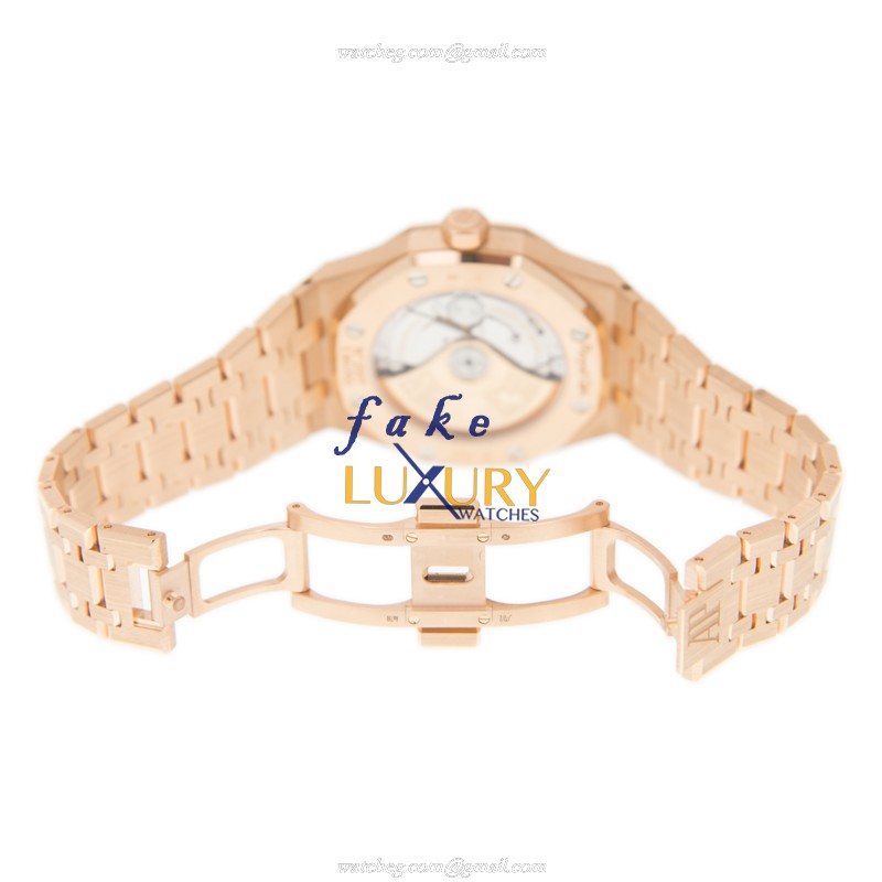 Audemars Piguet 15451OR.ZZ.1256OR.01 Royal Oak 18kt Rose Gold Diamonds Automatic Replica Watch - Image 5