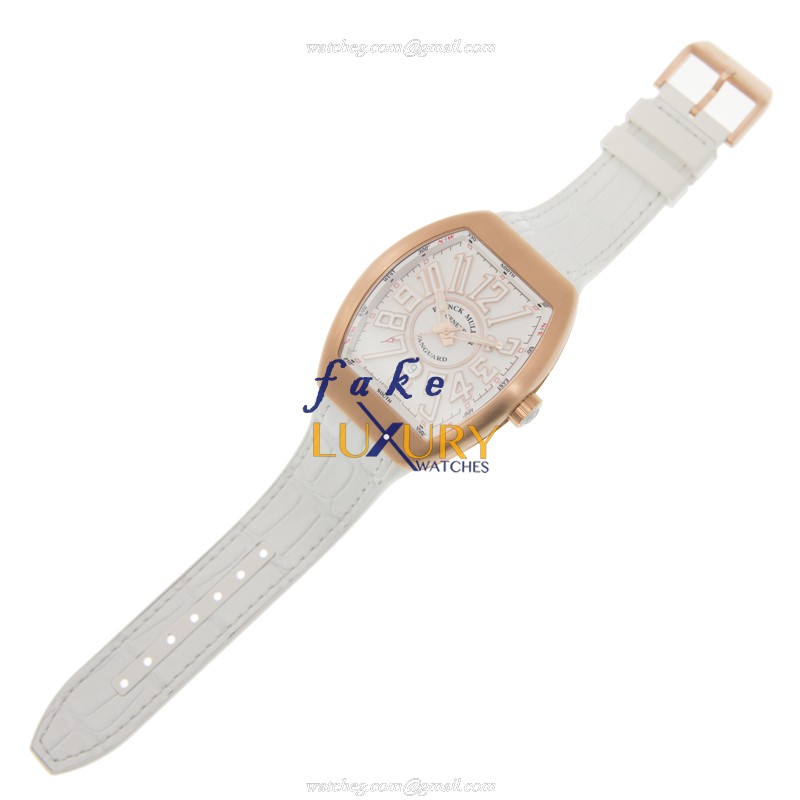 Franck Muller V 45 SC DT 5N.BR.BC Vanguard Replica Watch, White Dial, Rose Gold Case, Automatic - Image 2