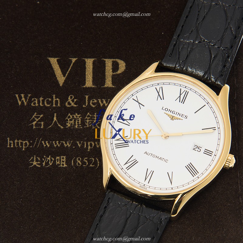 Longines L4.960.2.11.2 Lyre Replica Watch, Automatic Movement, White Dial, PVD Gold Case - Image 5