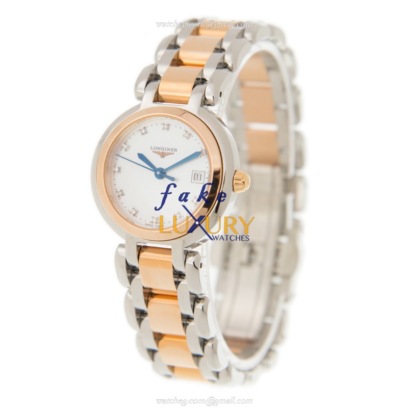 Longines L8.110.5.87.6 PRIMA LUNA Quartz 18kt Rose Gold & Steel | Replica Watch - Image 3