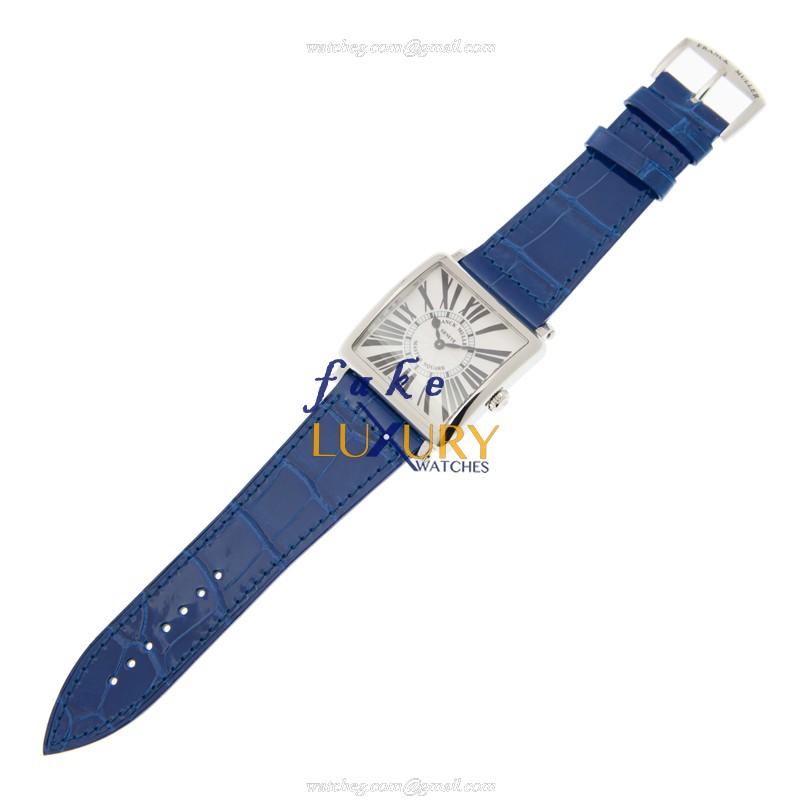 Franck Muller 6002 M QZ R AC Master Square Replica Watch, Silver Dial, Blue Leather Strap - Image 2