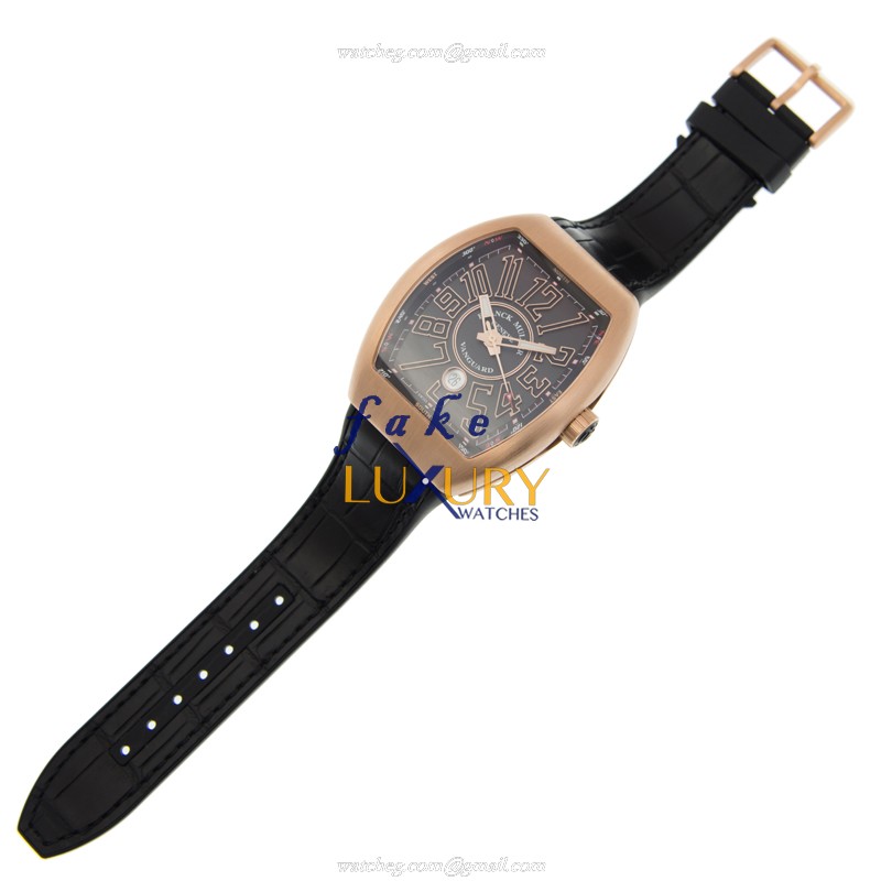Franck Muller V 45 SC DT 5N.BR.NR Vanguard Replica Watch, Automatic, Rose Gold Case, Black Dial - Image 2