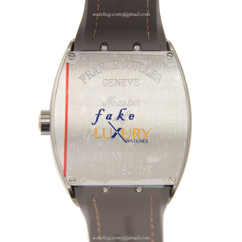 Franck Muller V 45 SC DT TT BR5N Vanguard Replica Watch, Automatic Gray Dial, Steel Case - Image 3