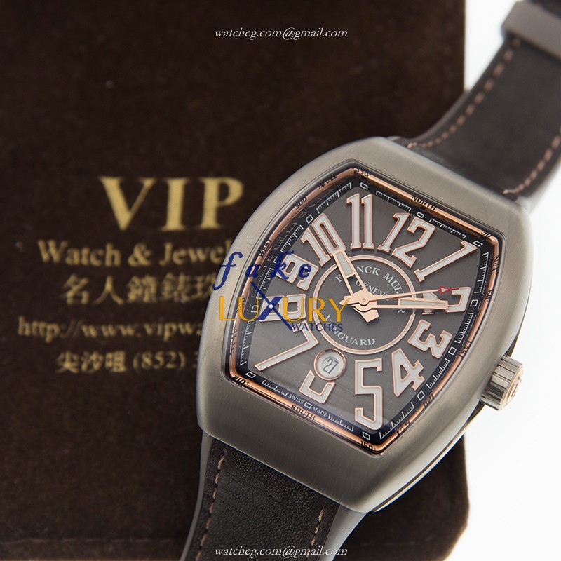 Franck Muller V 45 SC DT TT BR5N Vanguard Replica Watch, Automatic Gray Dial, Steel Case - Image 5