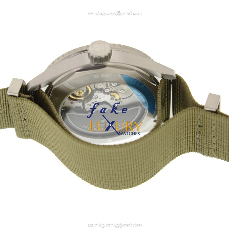 Blancpain Fifty Fathoms 5000-1110-NAKA Automatic Green Canvas Steel Replica Watch - Image 3