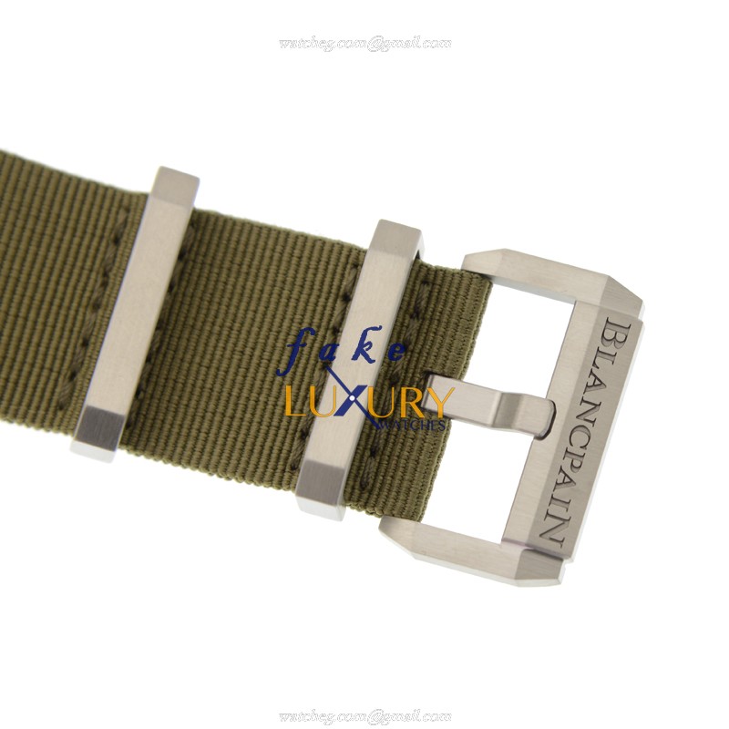 Blancpain Fifty Fathoms 5000-1110-NAKA Automatic Green Canvas Steel Replica Watch - Image 4