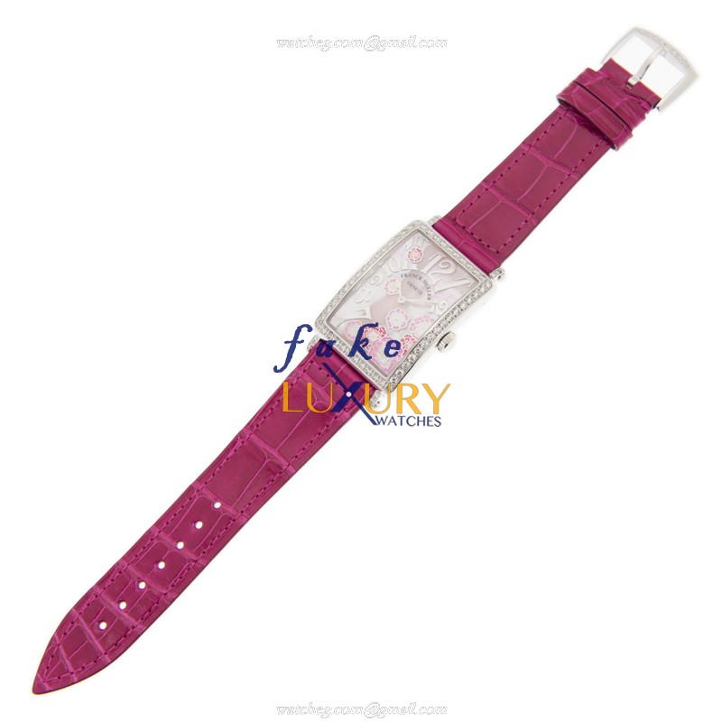 Franck Muller 952 QZ REL MOP RS D 1R PEONY AC Replica Watch, White Mother of Pearl Dial, Steel - Image 2