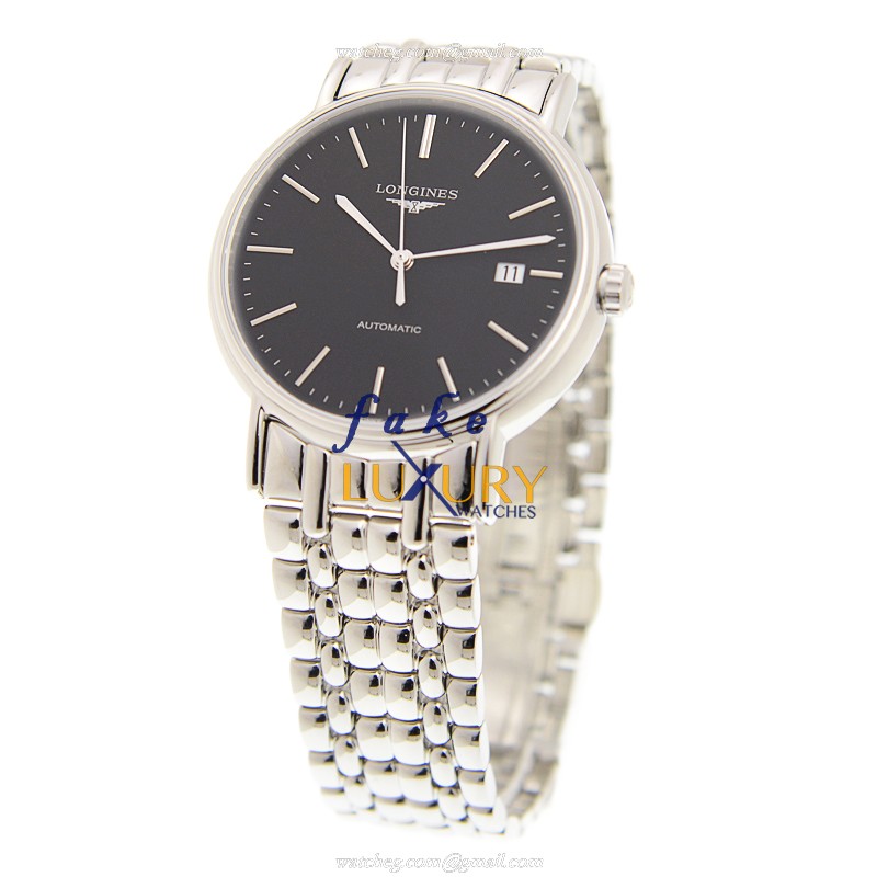 L4.921.4.52.6 - Longines PRESENCE Replica Watch Automatic Black Dial Steel Strap - Image 3