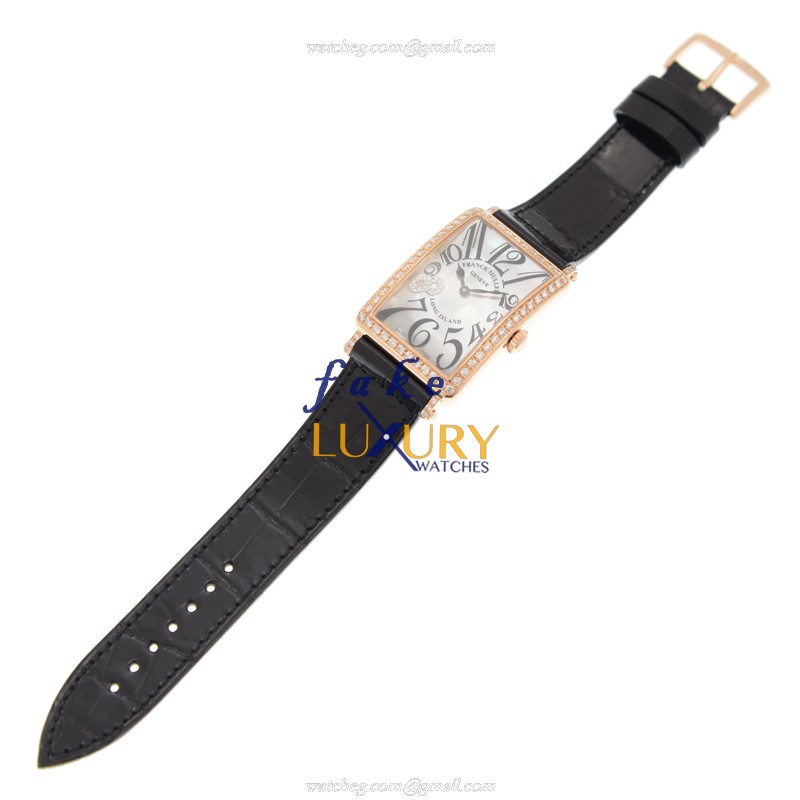 Franck Muller 952 QZ MOP D 1R CD8 NI 5N LONG ISLAND Quartz Rose Gold & Diamond Replica Watch - Image 2