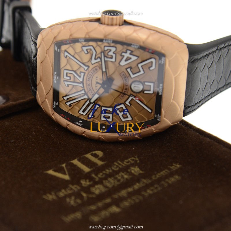 Franck Muller V 45 SC DT GOLD COBRA 5N.NR Vanguard Automatic Replica Watch, 18kt Rose Gold Case - Image 5