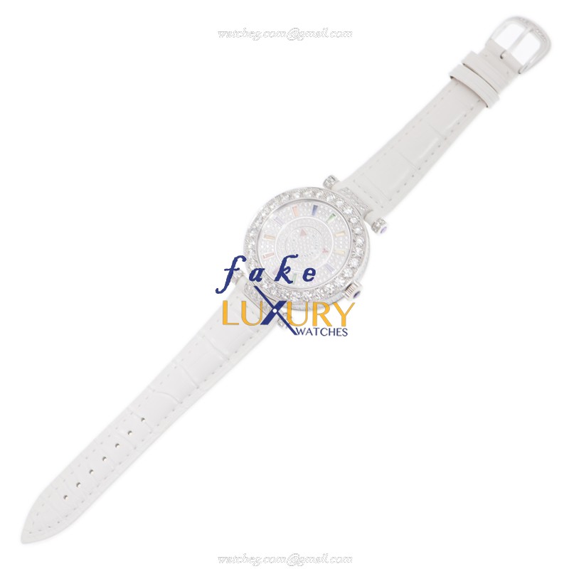 Franck Muller DM 42 COL DRM D 1R CD OG Replica Watch, 42mm, Automatic, Silver Dial, White Alligator - Image 2