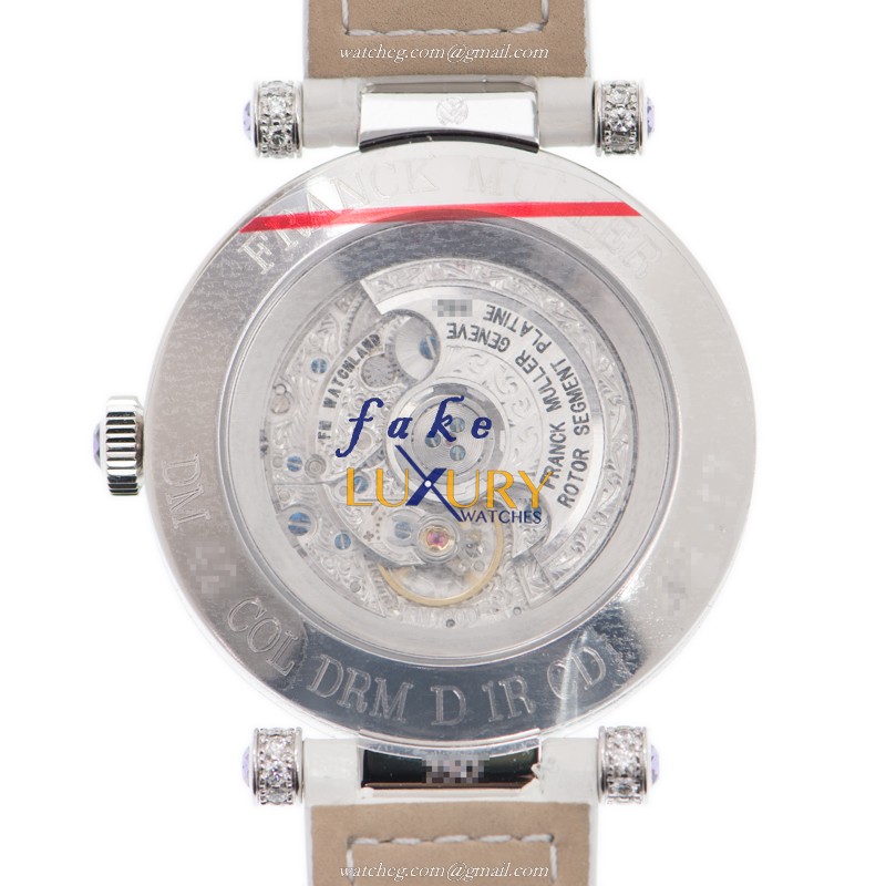 Franck Muller DM 42 COL DRM D 1R CD OG Replica Watch, 42mm, Automatic, Silver Dial, White Alligator - Image 3