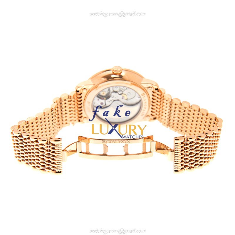 Blancpain 6630-3631-MMB Villeret Replica Watch, White Dial, 18kt Rose Gold Case, Automatic Movement - Image 5