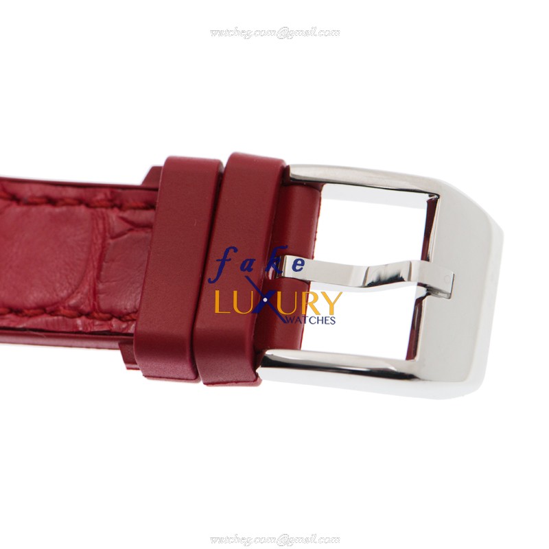 Franck Muller V 32 QZ AC.RG Vanguard Quartz Silver Dial Leather Strap Replica Watch - Image 4