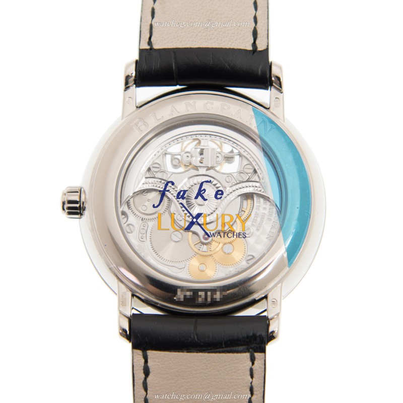 Blancpain 6025-1542-55B Villeret - Replica Watch - Automatic - 18kt White Gold - White Dial - Image 3