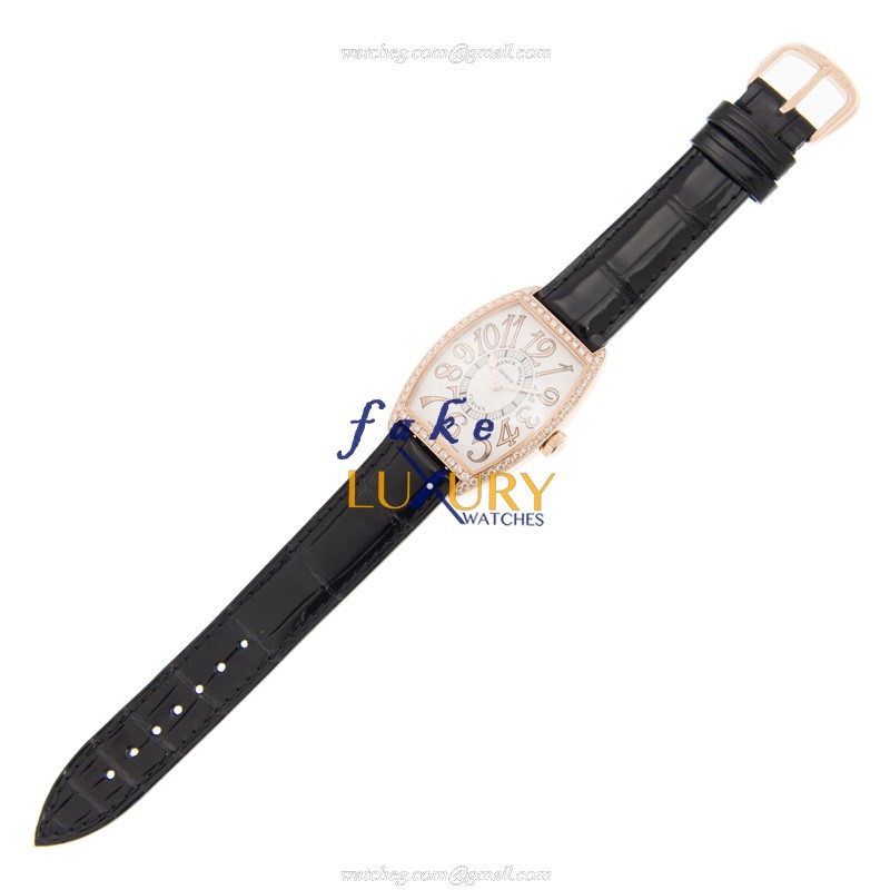 Franck Muller 2852 B QZ REL D1 R 5N - Replica Watch - White Dial - Quartz - Alligator Strap - Image 2