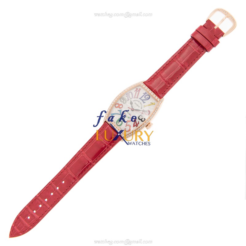 Franck Muller 5850M SC COL DRM D 1R 5N CURVEX Automatic 18kt Rose Gold & Diamonds Replica Watch - Image 2